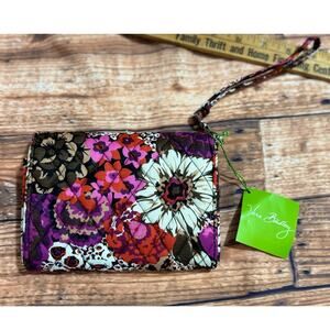 VERA BRADLEY Zip Around Wallet Wristlet – Rosewood – Accordion Style Phone – NWT